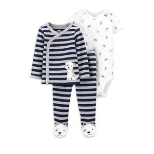 NWT Carter's Child Of Mine Blue & Gray 3 Pc Set -preemie